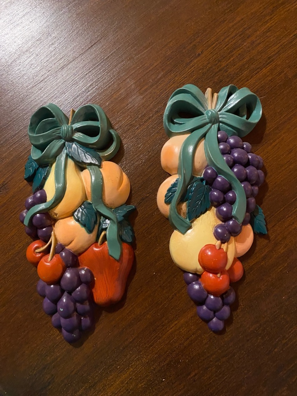 $15-Home Interiors fruit & bow wall hangers